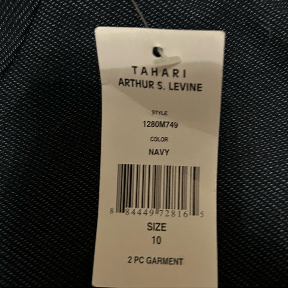 Tahari / Arthur S Levine Dark Blue & Black Pantsuit size 10 Blazer & Trousers - Picture 8 of 8